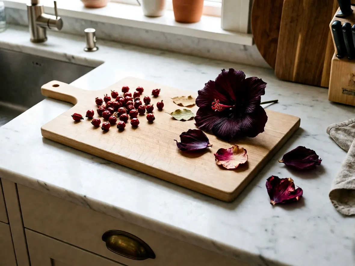 Scegliere rosa canina e ibisco per l'infuso autunnale