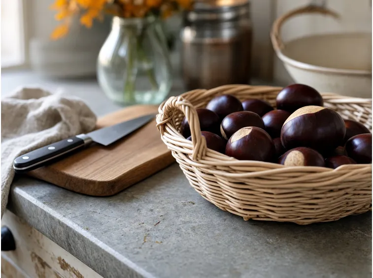 Scegliere e preparare le castagne: ammollo e incisione