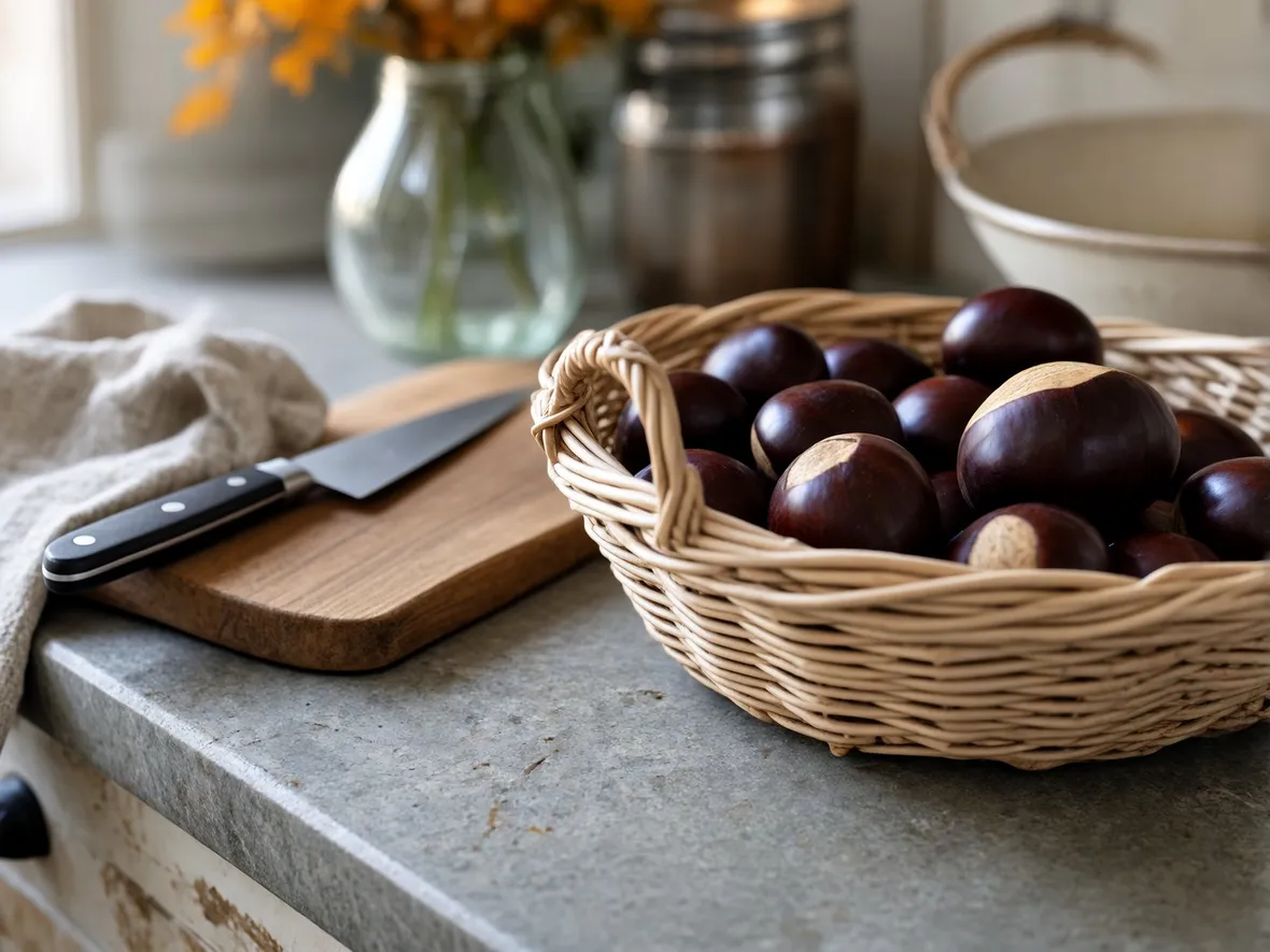 Scegliere e preparare le castagne: ammollo e incisione