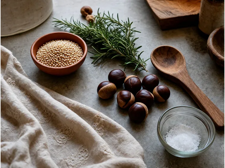 Gli ingredienti: quale farro e quali castagne scegliere