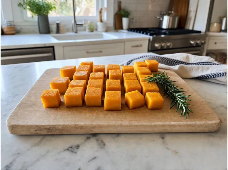 Cuocere la zucca prima di unirla alle uova