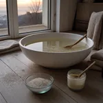 Cosa serve: bacinella, acqua alla giusta temperatura e sale grosso