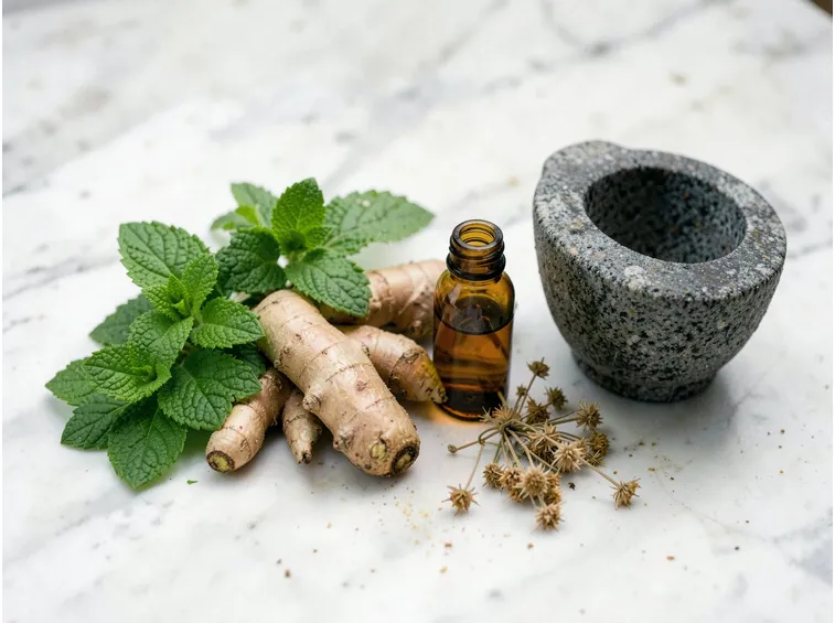 Le piante della tradizione: menta, lavanda, zenzero e partenio